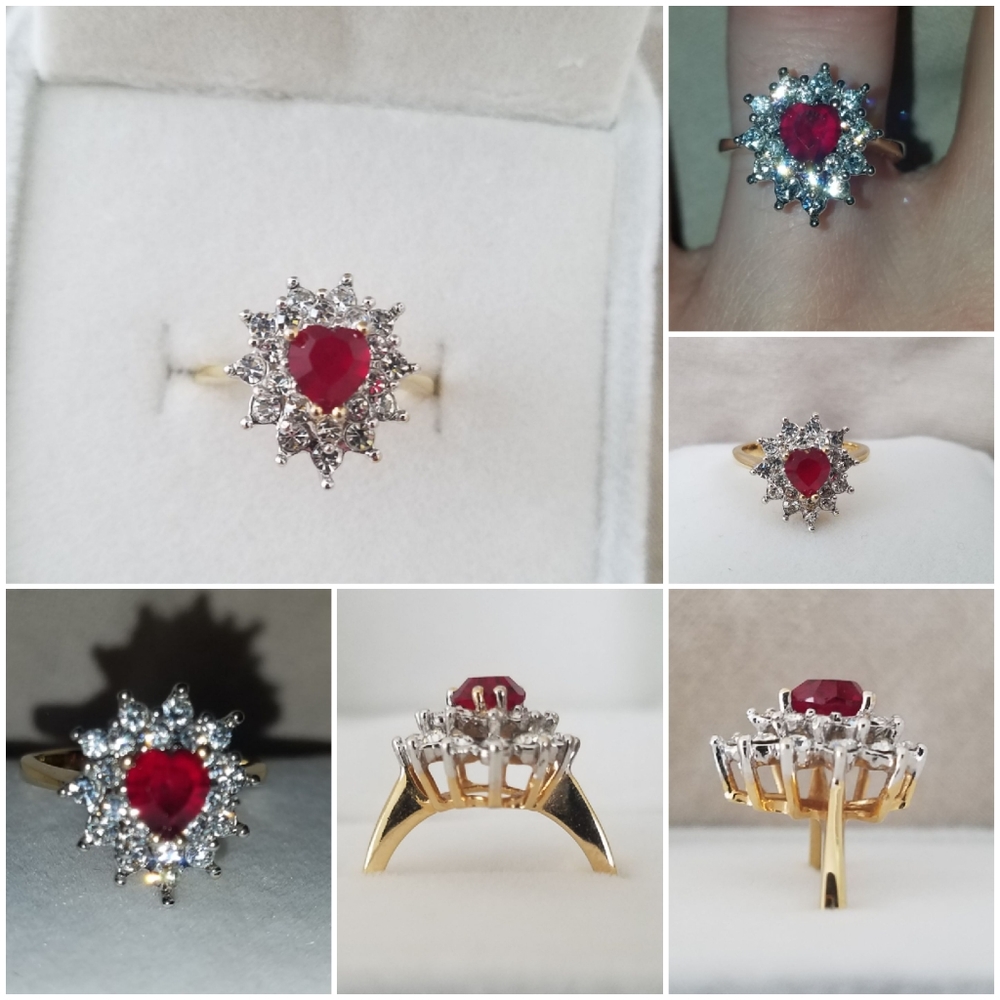 Stunning Gold Ruby Birthstone Ring!!!
